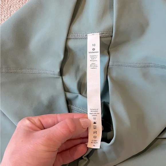 Lululemon Athletica X Peloton Wunder Under High Rise Leggings Teal Size 10 - Picture 4 of 6